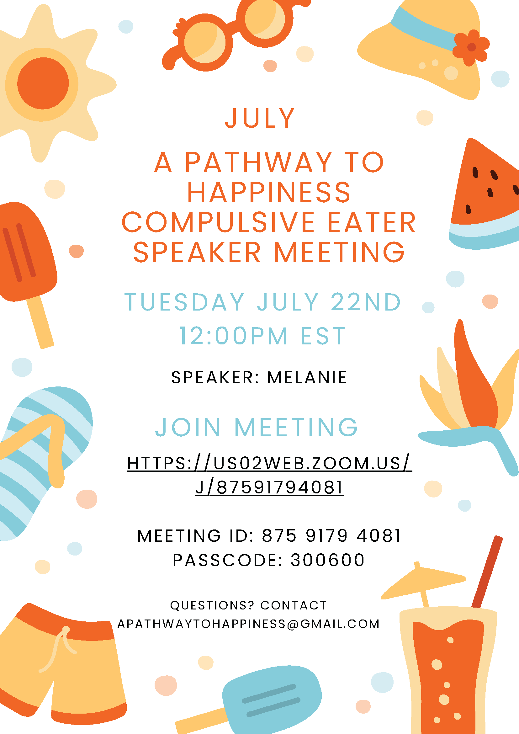 Compulsive Eater Speaker Meeting