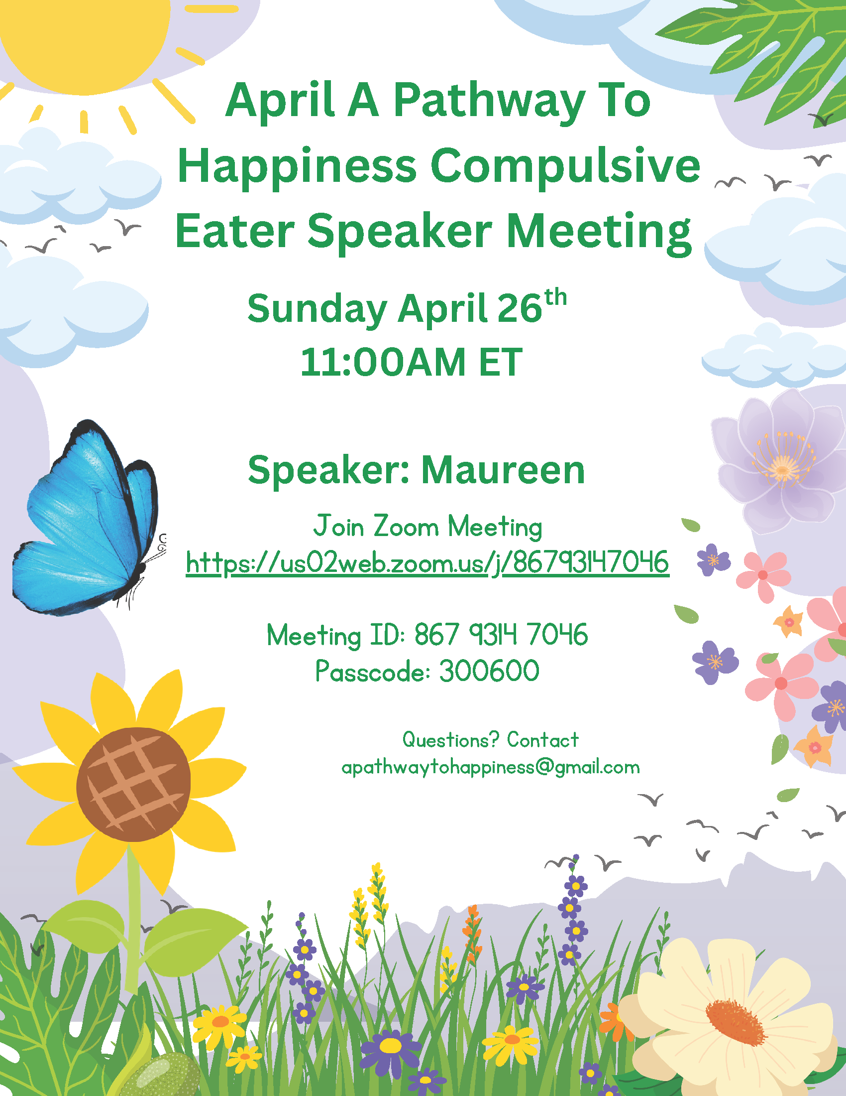 A Pathway to Happiness Speaker Meeting