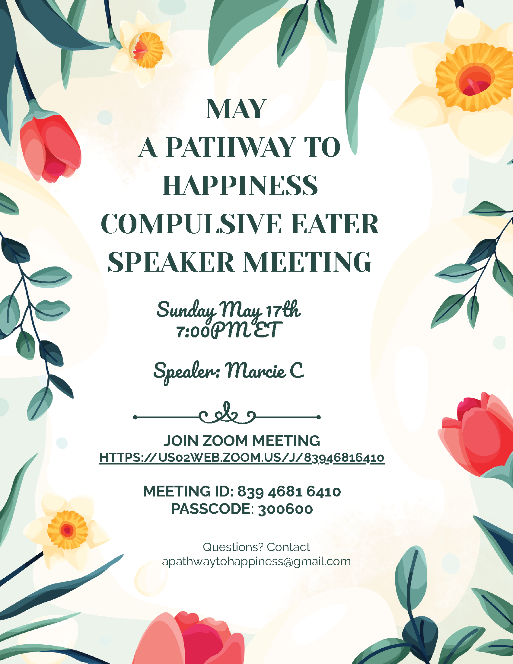 A Pathway to Happiness Speaker Meeting